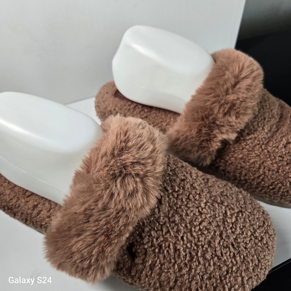 Koolaburra by Ugg Peachee Faux Shearling Slippers Brown Size 10 - Picture 6 of 14